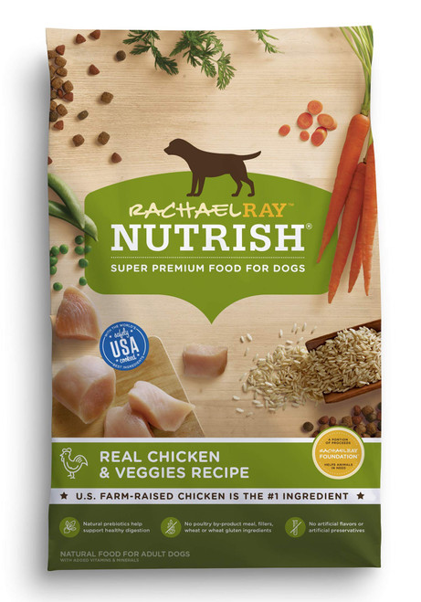 Rachael Ray Nutrish Premium Natural Dry Dog Food, Real Chicken & Veggies Recipe, 40 Pounds