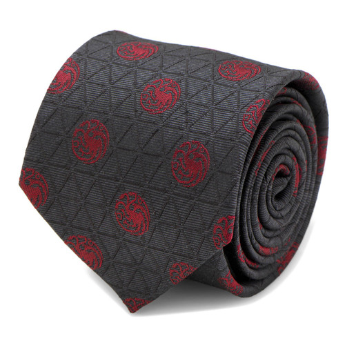 Targaryen Geometric Sword Gray Men's Tie