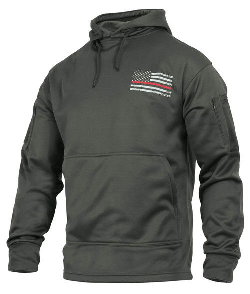 Rothco Thin Red Line Concealed Carry Hoodie - Grey XL