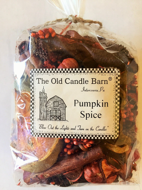  Old Candle Barn Pumpkin Spice Potpourri 4 Cup Bag, Perfect Fall Decoration or Bowl Filler - Beautiful Autumn Scent