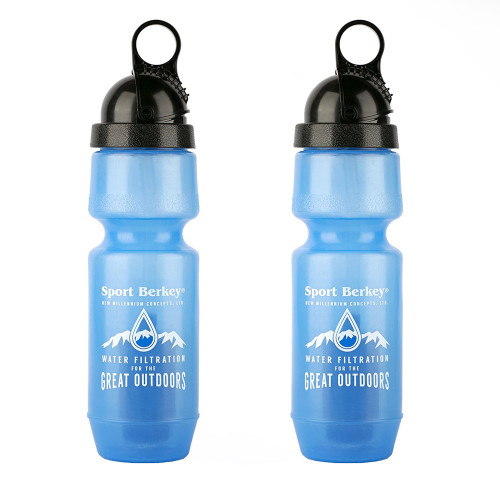 Sport Berkey Filtered Water Bottle BPA Free Portable 22oz New 2018 Model - Pack of 2