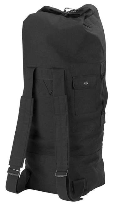 Rothco G.I. Style Canvas Double Strap Duffle Bag - Black