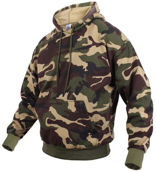 Rothco Pullover Hooded Sweatshirt - Woodland Camo