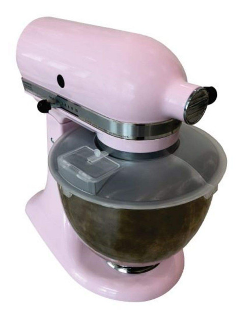 DR. ORGANIZER Stainless Exclusively for Kitchen Aid 4.5 Mixing Bowl, USA Patented 3 in 1 Splatter Cover, Eliminates The Mess, Securely Seals, Quart, & Clear