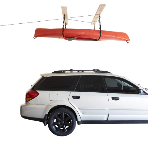 HARKEN Kayak Hoist | Overhead Garage Storage, Lifts Load Evenly, Safe Anti-Drop System, 6:1 Mechanical Advantage, Smart Garage Organization for Canoe, SUP, Paddle Board, Surfboard, Wakeboard and Kayak