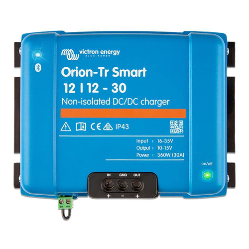 Victron Energy Orion-Tr Smart 12/12-Volt 30 amp 360-Watt DC-DC Charger, Non-Isolated - Bluetooth