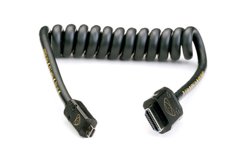 Atomos HDMI Full to HDMI Micro Coiled Cable, 30cm/12 Coiled (60cm/24 Extended)