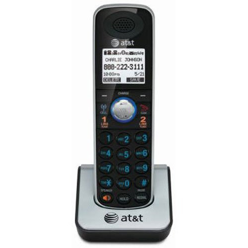 AT&T TL86009 Accessory Cordless Handset, Black/Silver - Requires an AT&T TL86109 Expandable Phone System to Operate