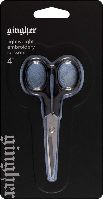 Gingher 01-005102 Lightweight Embroidery Scissors, 4 inch - Black