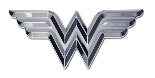 Wonder Woman 3D Chrome Auto Emblem - Silver