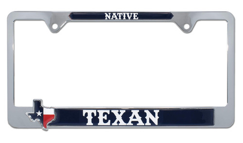Elektroplate Native Texan Metal License Plate Frame, Metal