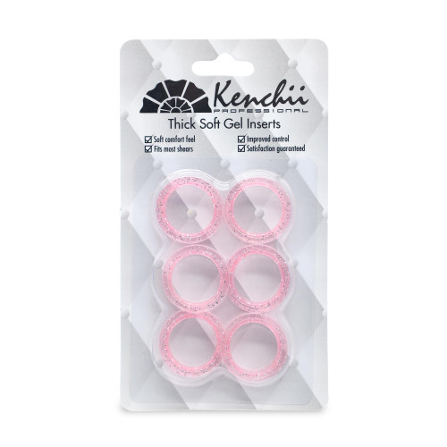 Kenchii Extra Soft Premium Quality Shear Finger Ring Inserts Thick | Pink - KEFIB-Pink