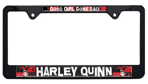 Elektroplate Harley Quinn Open Black License Plate Frame - HQ-OPN-BLK-LPF