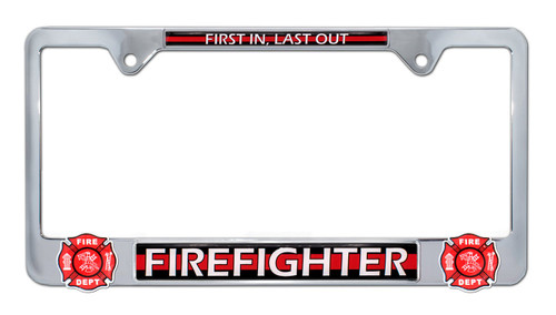 Elektroplate Firefighter 3D License Plate Frame FIRE-3D-LPF