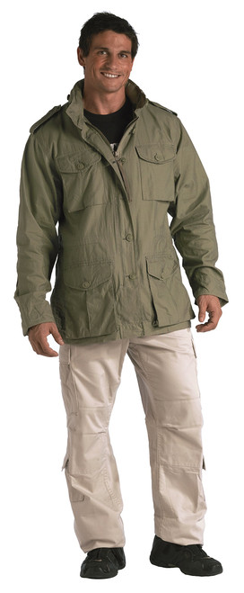Rothco Lightweight Vintage M-65 Jacket - Sage Green , 2XL