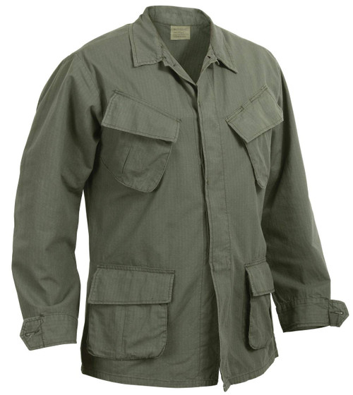 Rothco Vintage Vietnam Fatigue Shirt Rip-Stop -Olive Drab XL