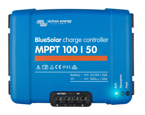 Victron Energy BlueSolar MPPT 100V 50 amp, 12/24-Volt Solar Charge Controller