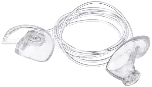 Doc's ProPlugs - Preformed Protective Vented Earplugs (pair) , Clear With Leash