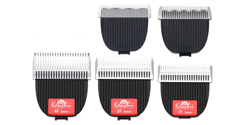 Kenchii Grooming Flash Clippers Blades - 5 Pieces Set(4F, 5F, 7F, 4 in 1, Detalier)