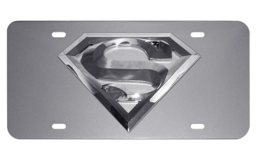 Elektroplate Superman Premium Chrome & Matte 3D Metal License Plate | SUPER-BRU-LP