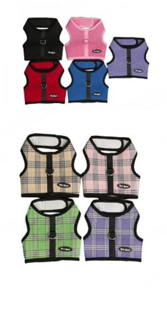 Bark Appeal Mesh Wrap N Go Harness (green plaid, medium)