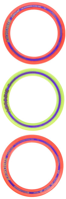 Aerobie Sprint Flying Ring, 10" Diameter, Assorted Colors - Set of 3