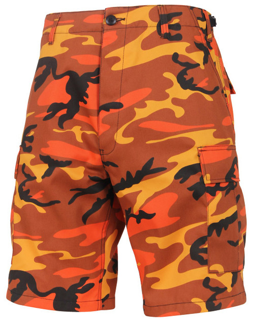 Rothco Colored Camo BDU Shorts -Savage Orange Camo Medium