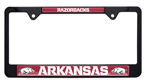 Elektroplate Arkansas Razorbacks Black License Plate Frame
