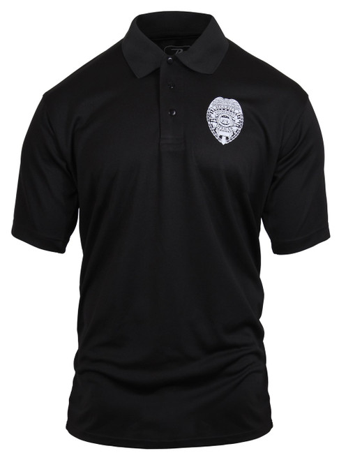 Rothco Moisture Wicking Security Polo Shirt With Badge -Medium