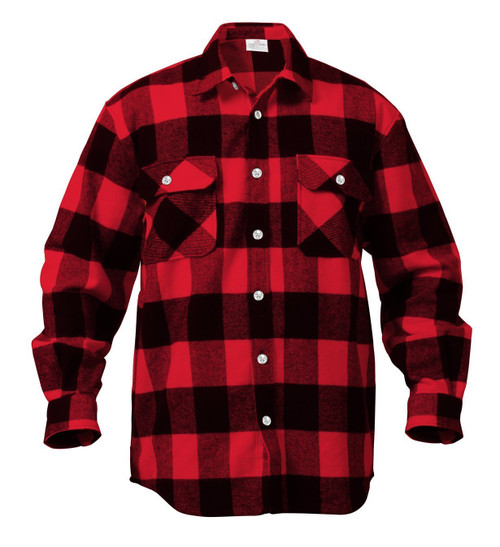 Rothco - Extra Heavyweight Buffalo Plaid, Flannel Shirt
