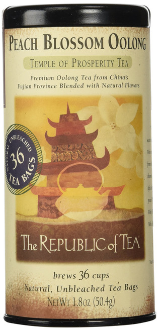 The Republic of Tea Peach Blossom Oolong Tea, 36-Tea Bag Tin