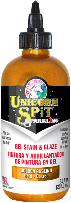 Unicorn Spit Gel Stain And Glaze 5776004 Sparkling Golden Gosling 8.0 Fl Oz