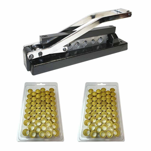 Interstate Pneumatics H8-KIT Heavy-Duty Bench Crimper (H8) w/ Ferrules (50pk) 