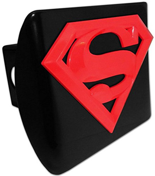Elektroplate Superman Red emblem on black METAL Hitch Cover