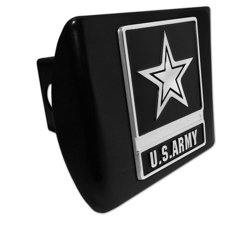 U.S. Army Star Black Metal Hitch Cover