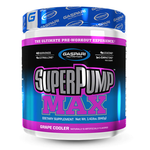 Gaspari SuperPump MAX - The Ultimate Pre Workout Powder - Grape Cooler