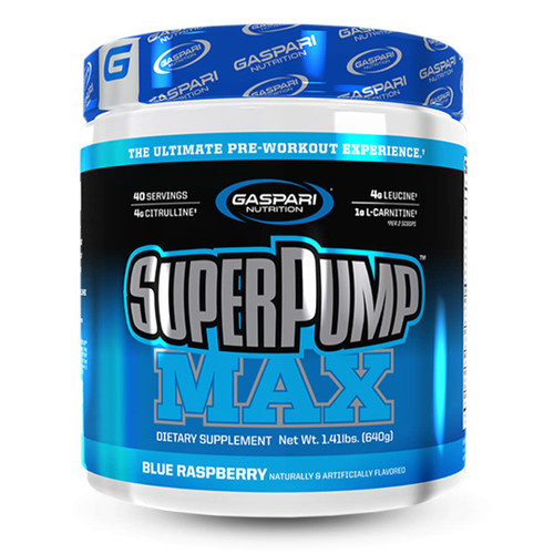 Gaspari SuperPump MAX - The Ultimate Pre Workout Powder - Blue Raspberry 