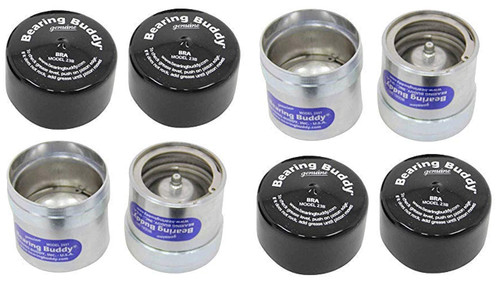 Bearing Buddy (4) 2.441" Chrome for Boat Trailer w Bra - Wheel Caps 2441 (2 Pairs)