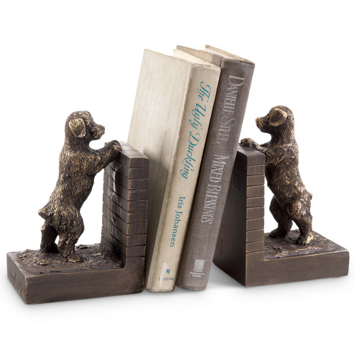 SPI Home Perky Peeking Puppy Bookends 50913
