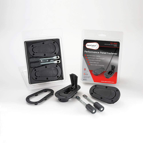 AeroCatch 120-4000 Xtreme Plus Flush Hood Latch & Pin Kit - Black