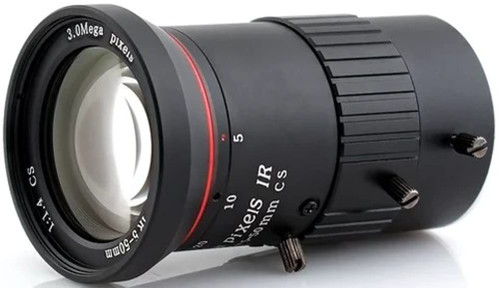 Aida Imaging CS-Mount 5-50mm Varifocal 3 Megapixel Manual Iris Lens, Black (CS-0550V)