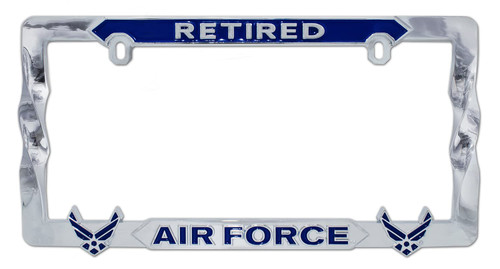 Elektroplate Retired Air Force Blue Wings 3D License Plate Frame AF-RET-BLUE-LPF