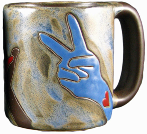 Mara Stoneware Mug - Peace Sign - 16 oz