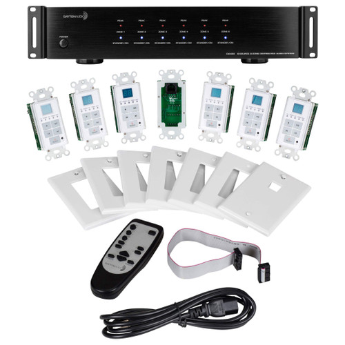 Dayton Audio DAX66 6-Source 6-Zone - Distributed Whole House Audio System