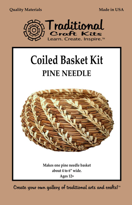 Traditional Craft Kits Coil Basket Kit - Pine Needle, Basket Weaving Kit Set