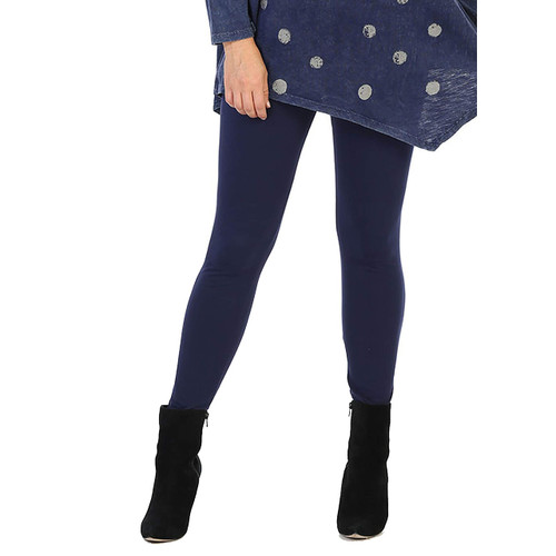 Jess & Jane Mineral Washed Cotton Spandex Legging Pant M31-Ankle Jet Denim - Large