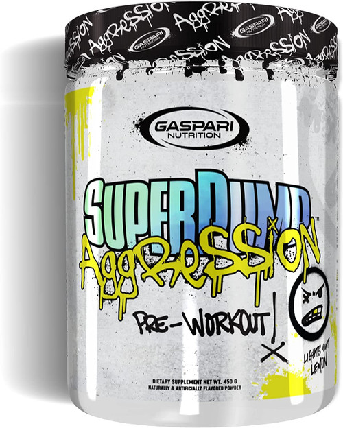 Superpump Aggression - Next-Gen-Pre-Workout - Lights Out Lemon 23 Servings