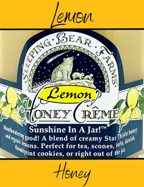 Sleeping Bear Farms Creamed Honey and Lemon - Lemon Honey Creme 8 oz Jar