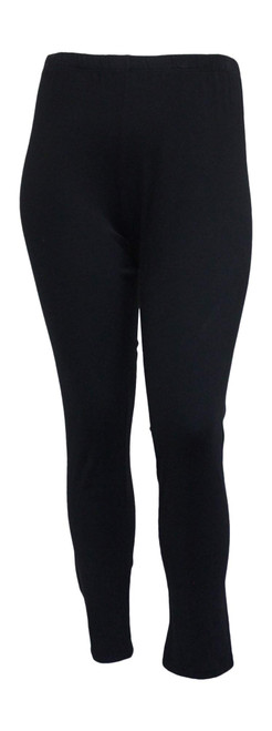 Jess & Jane Mineral Washed Cotton Spandex Legging Pants M31-Ankle Jet Black 3X