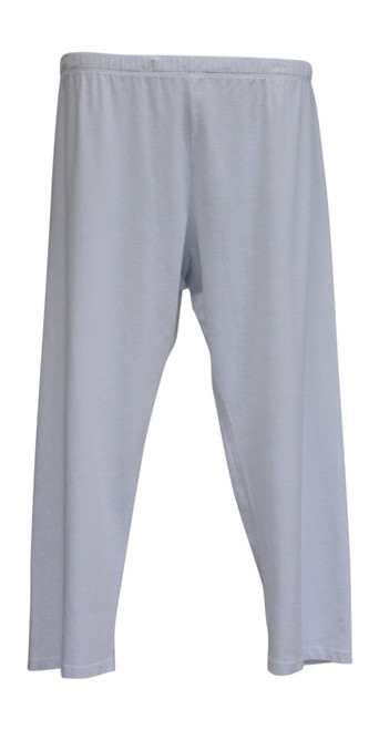 Jess & Jane Mineral Washed Cotton Spandex Legging Pant White Small